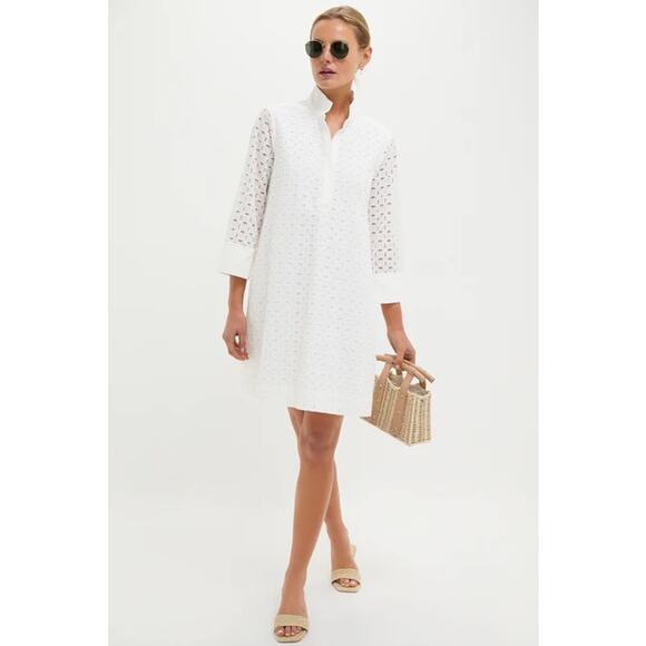 Tuckernuck White Eyelet Mini Dress - Picture 1 of 5